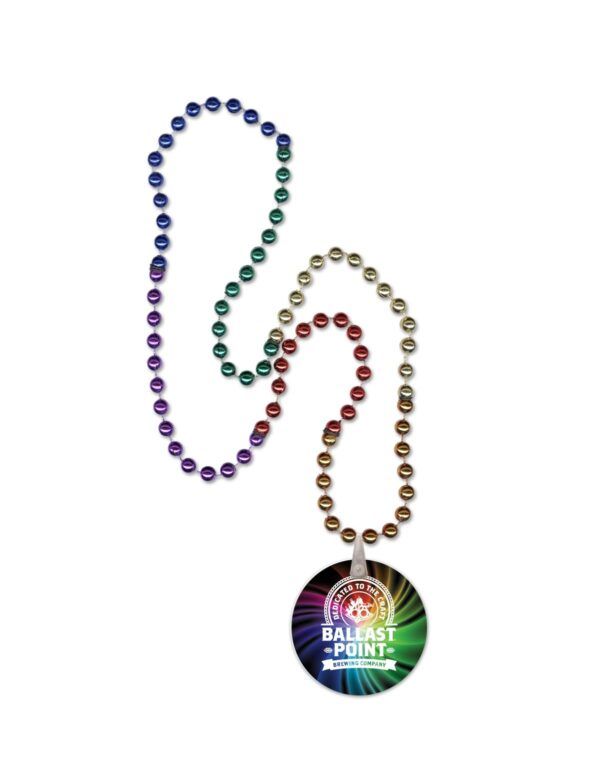 rainbow beads with custom logo