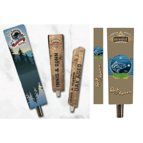 three custom tap handle wraps