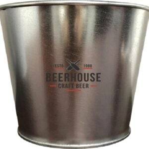 galvanized ice bucket with logo