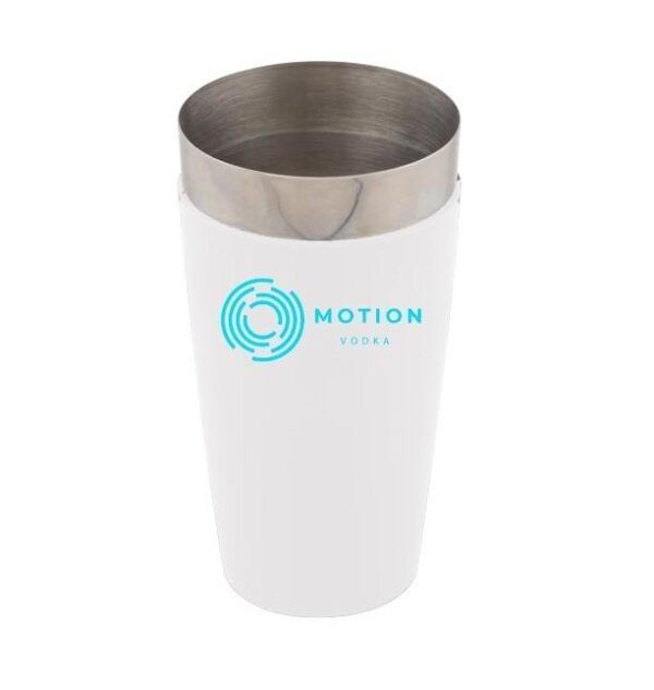 custom shaker cup with white vinyl