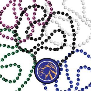 different Mardi Gras Beads with Inline Medallion
