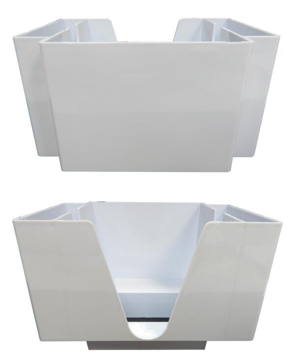 white plastic bar caddy