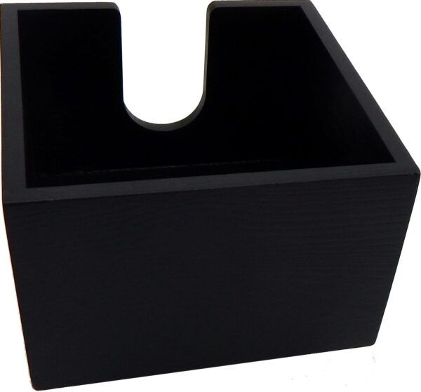 black wood napkin holder