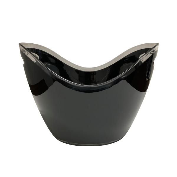 blank black acylic bucket