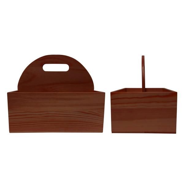red wood table caddy