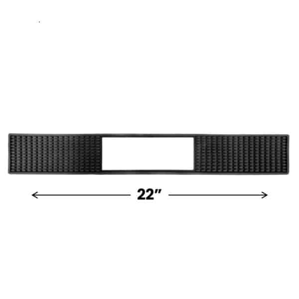 twenty two inch bar mat with design areas